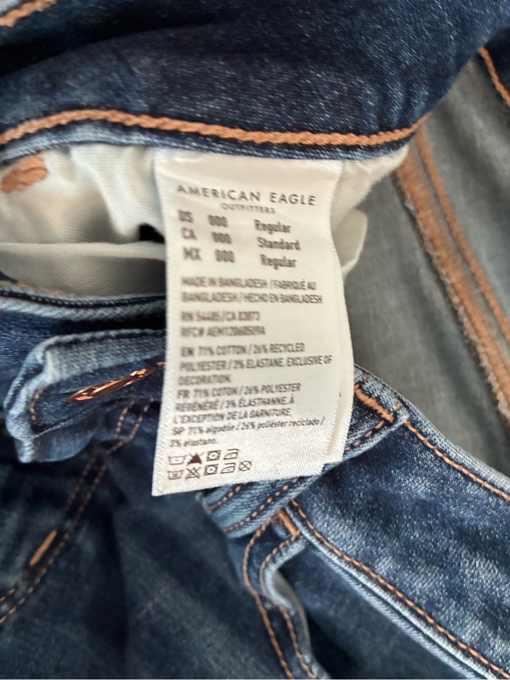 American Eagle Outfitters Dark Blue Skinny Jeans - Picture 3 of 4